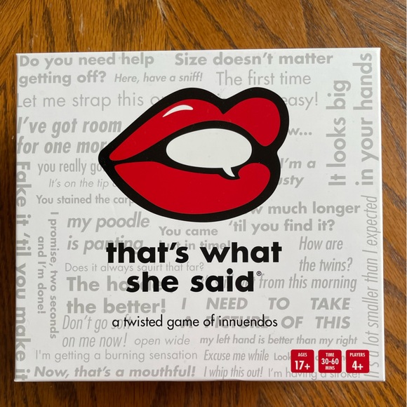 THAT’S WHAT SHE SAID a twisted game of innuendos card game. - Picture 1 of 3